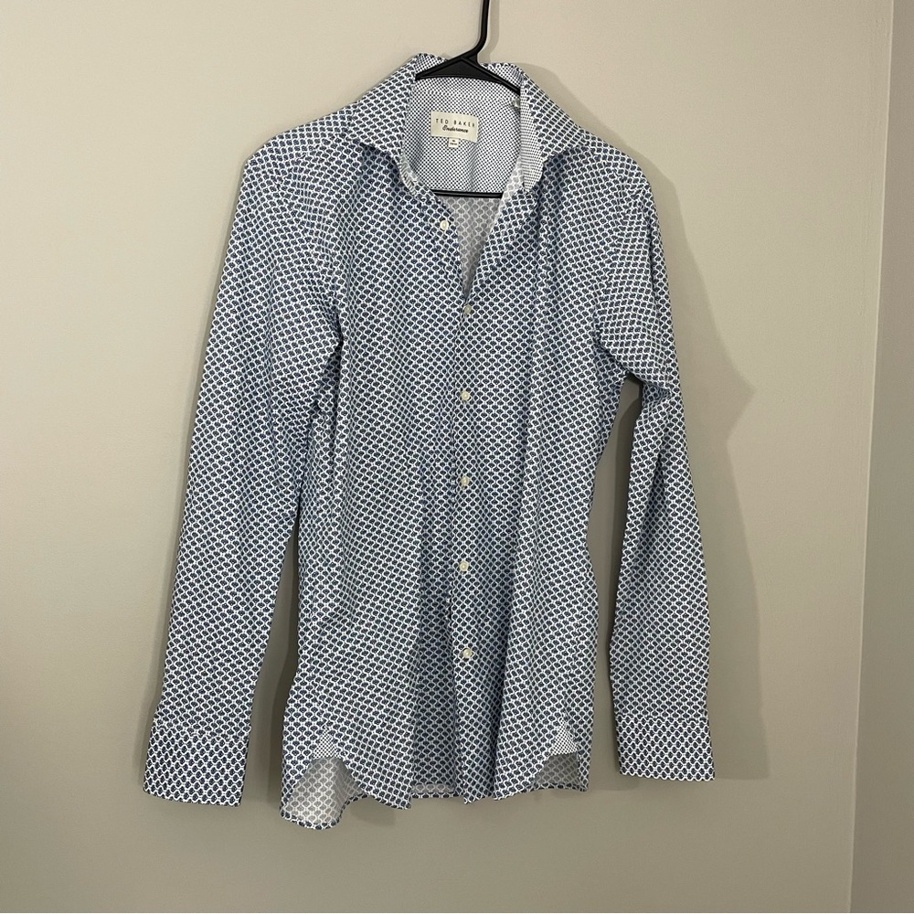 Ted Baker London Mens Endurance Long Sleeve Button Up Shirt Size 15 NEW